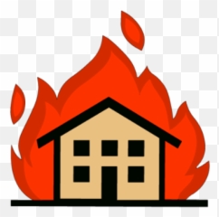 Png House - Cartoon A Burning Down