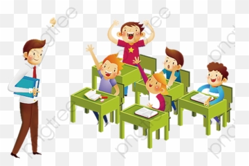 Cartoon Hand - painted Class Students And 413556 PNG Images Classroom Teacher