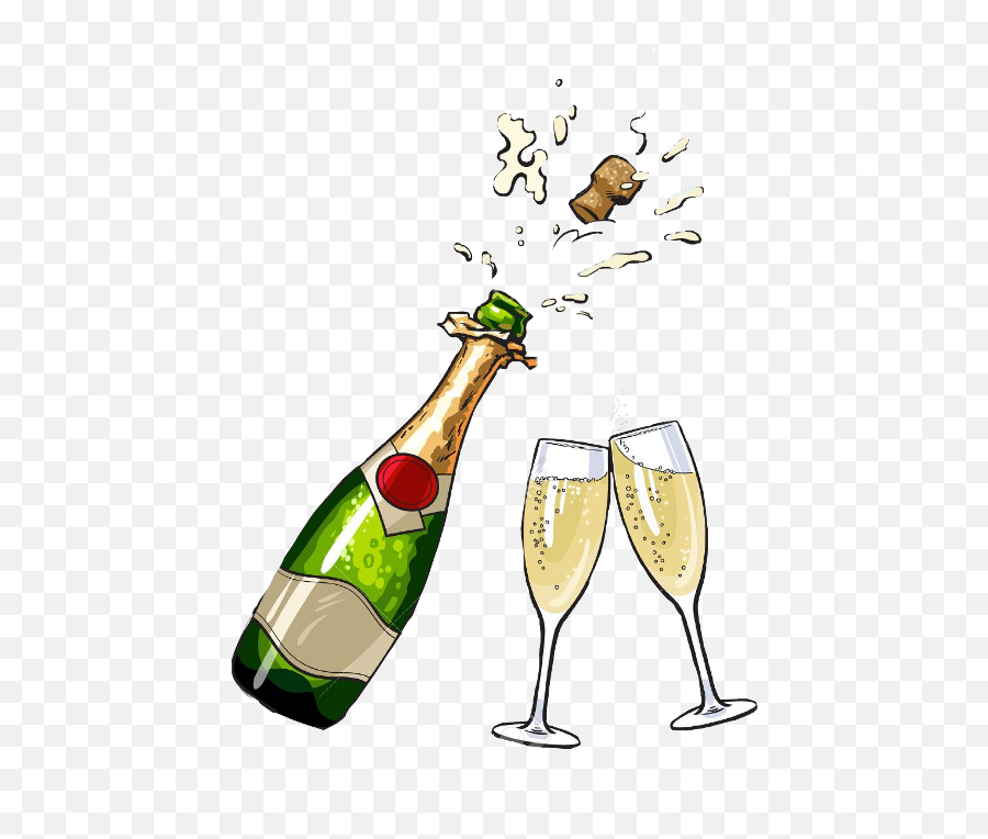 Download Champagne Bottle Clipart - Full Size Png Image Pngkit Champagne Clipart,Champagne Bottle Png