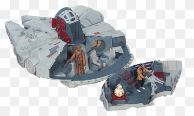 Millennium Falcon Force Awakens Hasbro Png Download - Star Wars The Force Awakens Toy,Millennium Falcon Png