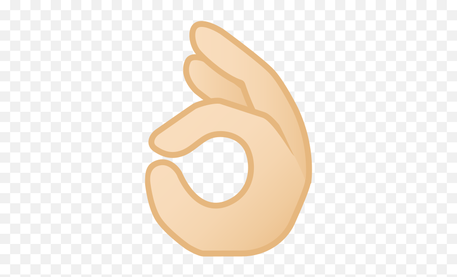 Ok Hand Emoji With Light Skin Tone - Ok Hand Png,Ok Hand Emoji Transparent