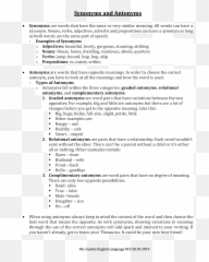 20 September 2018 - Synonyms and Antonyms Horizontal png