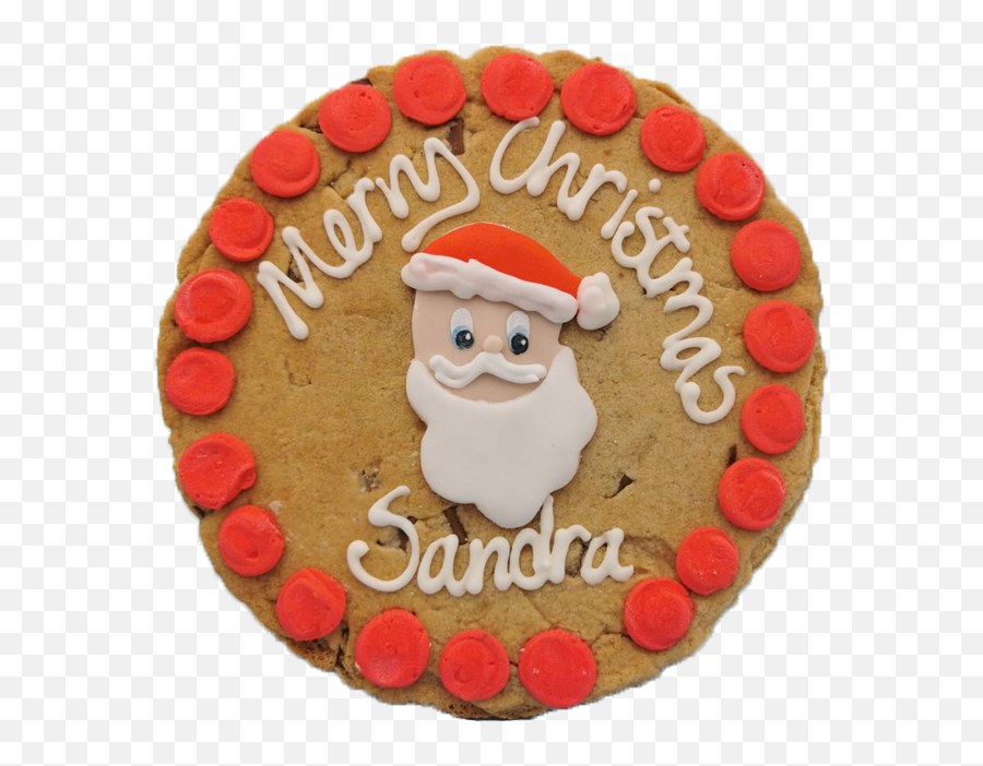Santa Giant Chocolate Chip Cookie - Happy Png,Christmas Cookie Png
