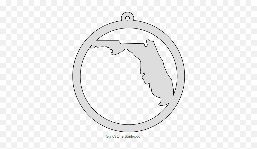 Florida U2013 Map Outline Printable State Shape Stencil - Horizontal Png,Florida Silhouette Png