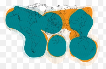 Coverage Maps Globalstar Za - Mapa De Cobertura png