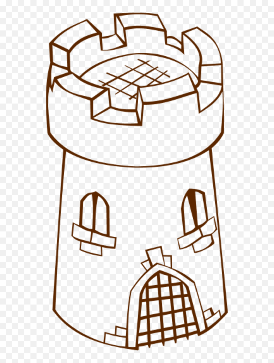 Castle Watch Tower Outline - Stone Watchtower Clipart Png,Watchtower Icon