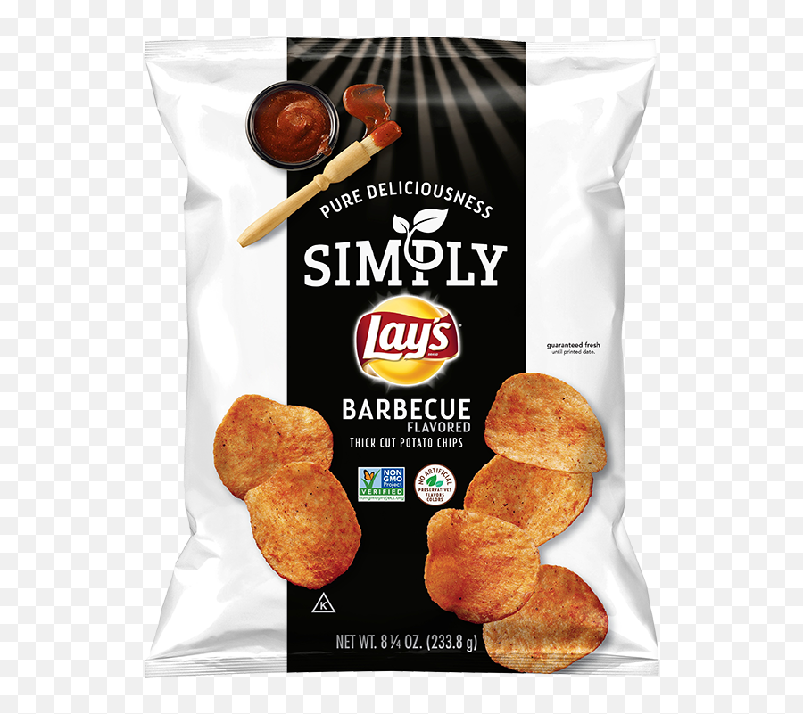 Simply Layu0027s Barbecue Flavored Thick Cut Potato Chips - Organic White Cheddar Doritos Png,Frito Lay Logo