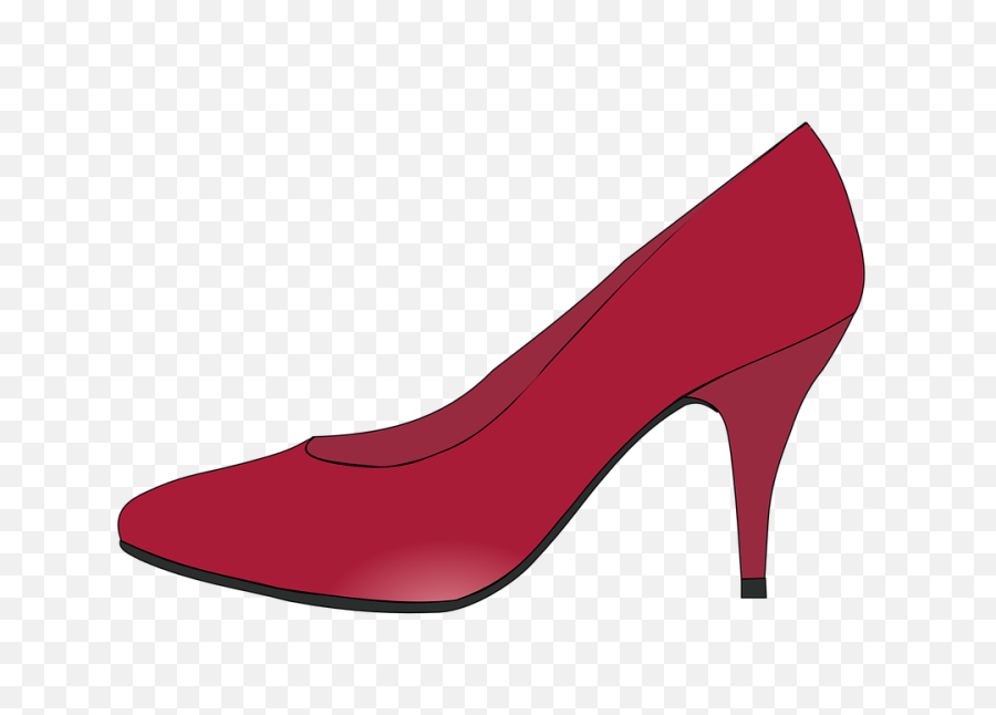 Ruby Red Slippers Clip - Cartoon High Heel Shoe Png,Slippers Png