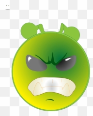 Smiley Green Alien Grrr Png Svg Clip Art For Web - Download Fictional Character