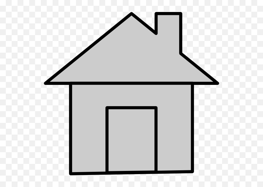 Gray House Icon Clip Art - Vector Clip Art Cartoon House Svg Png,Black House Icon