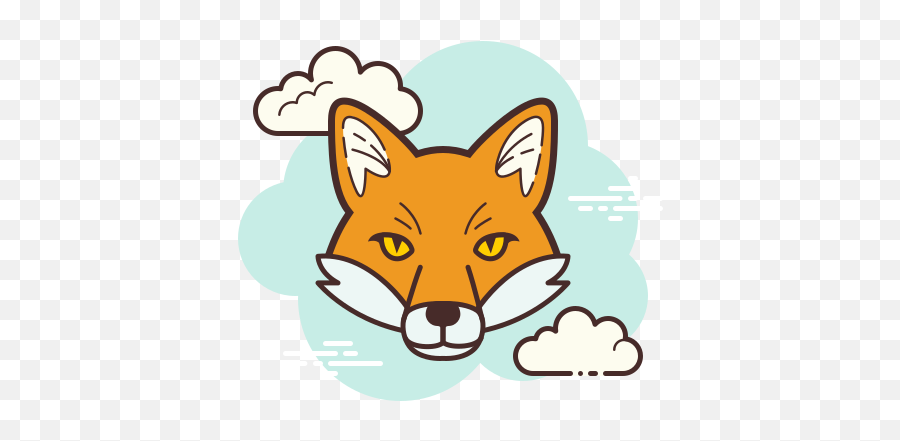 Fox Icon In Cloud Style - App Store Icon Aesthetic Cloud Png,Fox Head Icon