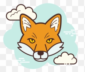 Fox Icon In Cloud Style - App Store Icon Aesthetic png
