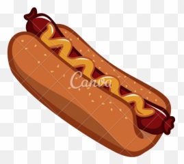Hot Dog Icon Fast Food Design Vector Graphic - Canva png