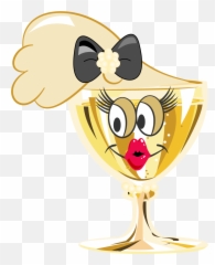 Download Champagne Clipart Cartoon - Images Female Glass png