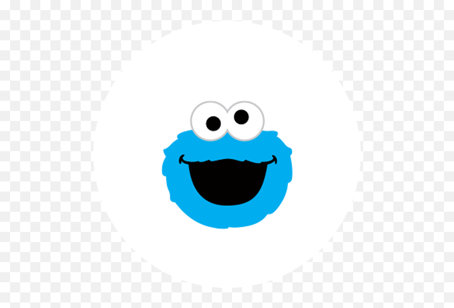 Sesame Street Cookie Monster Plate Png - Cookie Monster Face Small,Cookie Monster Png