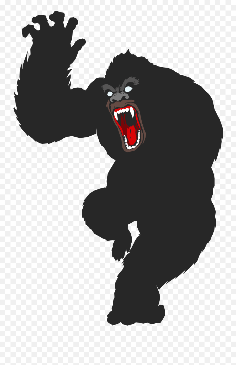 Gorilla King Kong Ape Primate - Gorilla Vector Png Download Angry Gorilla Png,Kong Png