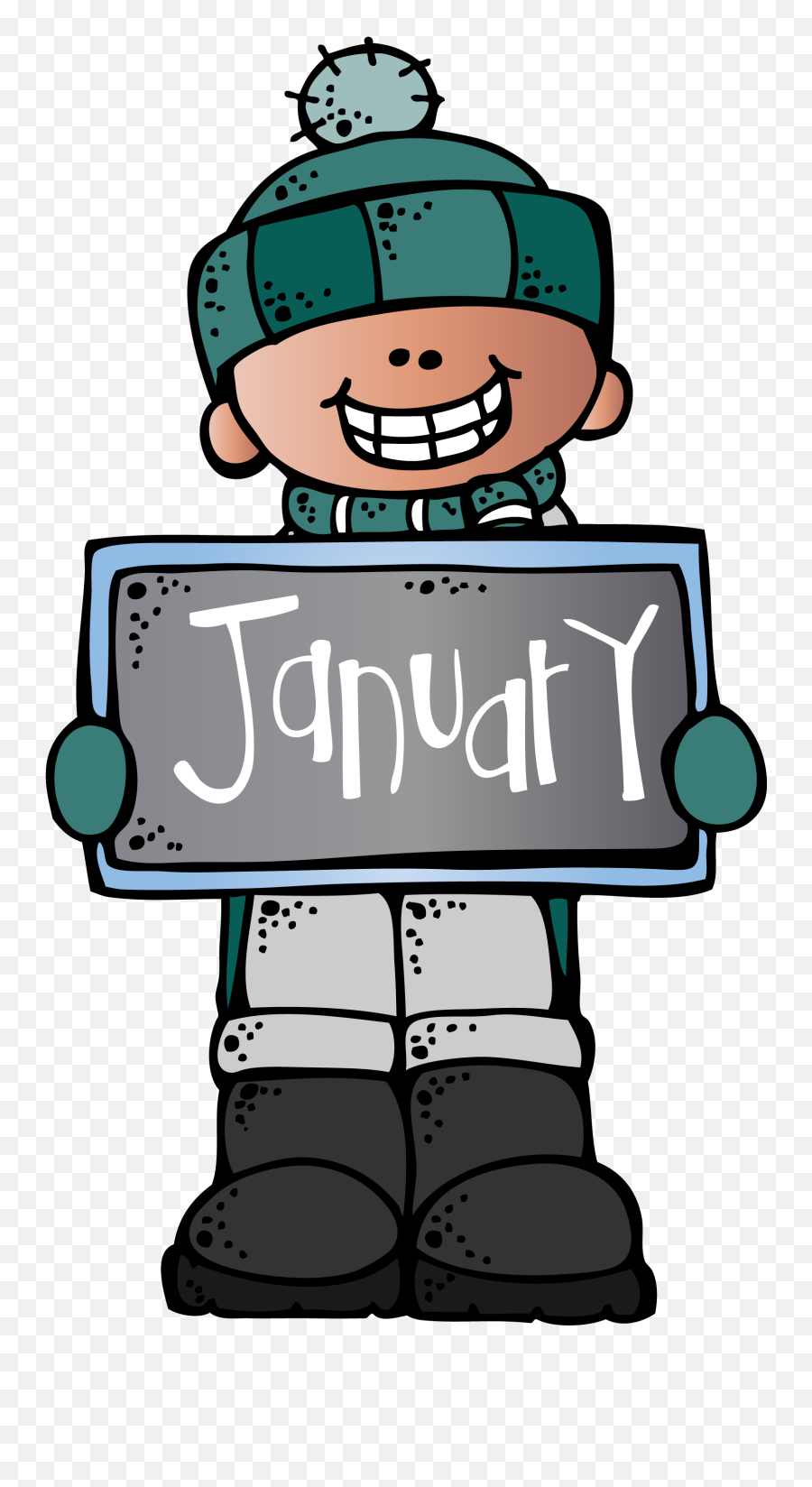 January - Mkbcmelonheadzillustratingllc2014colored Melonheadz Months Of The Year Clipart Png,Student Clipart Png