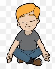 Filecasual Cartoon Man Doing Meditationsvg - Wikimedia Commons Meditation Cartoon Png,Sitting Man Png