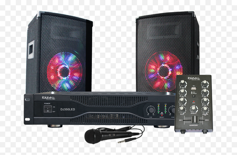 Illuminated Disco Sound Set 2 X 250w - Sonorisation Dj Png,Dj Png