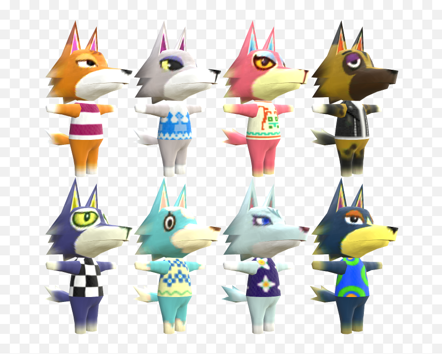 3ds - Animal Crossing New Leaf Wolves The Models Resource All Wolf Characters  Animal Crossing Png,Wolves Png - free transparent png images 