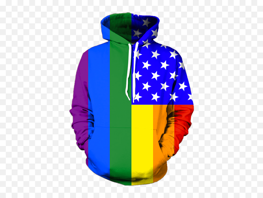 Gay Pride American Flag Hoodie - Getonfleek Canadian Sweaters Png,Gay Pride Flag Png