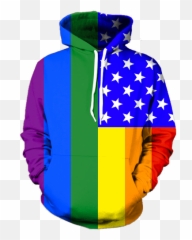 Gay Pride American Flag Hoodie - Getonfleek Canadian Sweaters Png,Gay Pride Flag Png