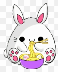 Kawaii Clipart Avocado Transparent Free For - Animated Bunny png