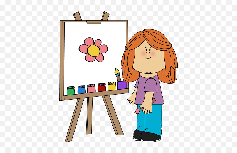 Kids Painting Transparent Png Clipart - Girl Painting Clipart,Painting Clipart Png