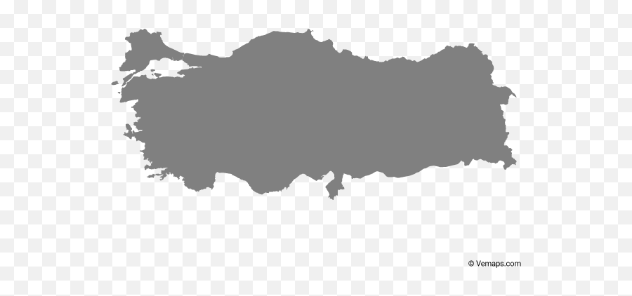 Grey Map Of Turkey - Turkey Map Png,Turkey Png