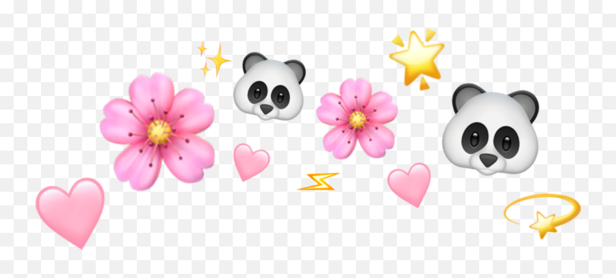 Panda Emoji Emojicrown Softbot Idol - Emoji Flower Crown Transparent Png,Panda Emoji Png