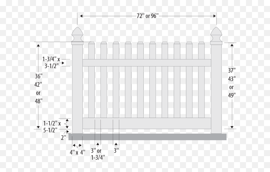 Download Straight Top Wide Picket - Picket Fence Png Image Picket Fence,White Picket Fence Png