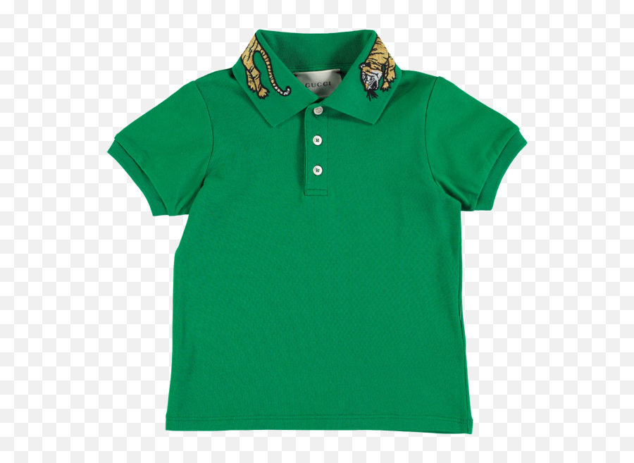 Tiger Applique Collar Polo Shirt - Polo Shirt Png,Gucci Shirt Png