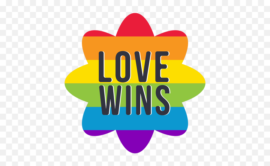 Love Wins Rainbow Lgbt Sticker - Transparent Png U0026 Svg Love Is Love Transparent,Gay Flag Png