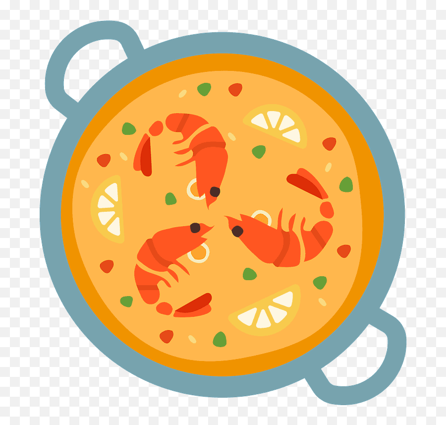 Shallow Pan Of Food Emoji - Emoticono Paella Png,Food Emoji Png