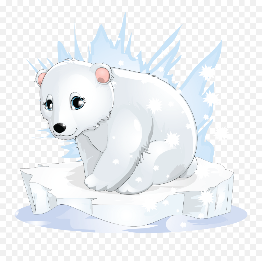 White Polar Bear Transparent Clip Art Image - Clipartix Cartoon Polar Bear Clipart Png,Bear Transparent