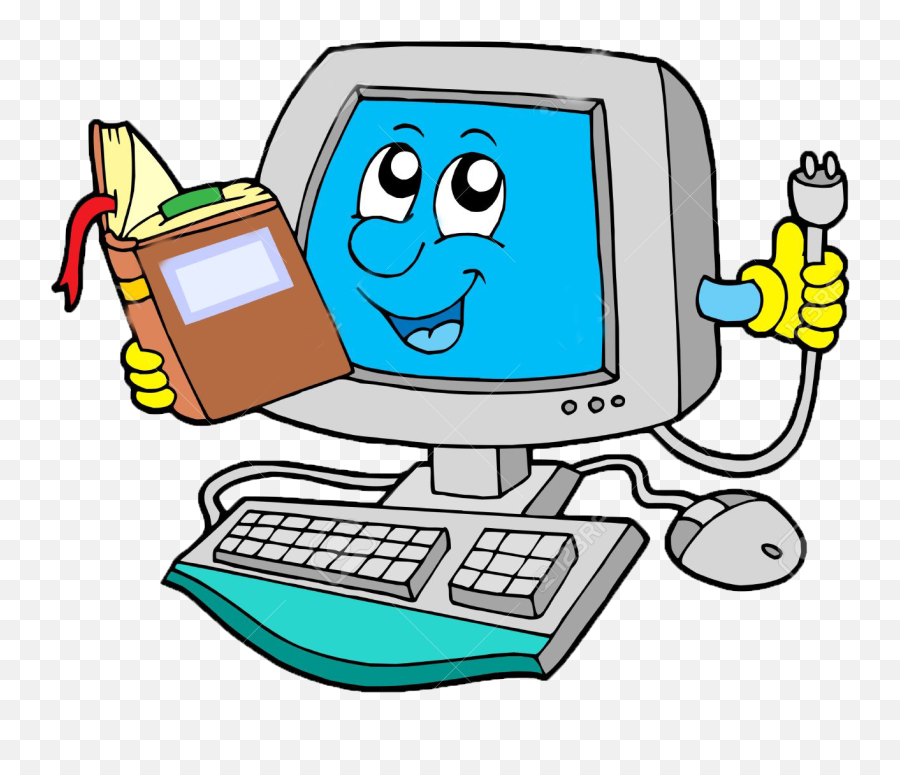 Laptop Computer Clip Art - Cartoon Clip Art Computer Cartoon Computer Clipart Png,Computer Clip Art Png