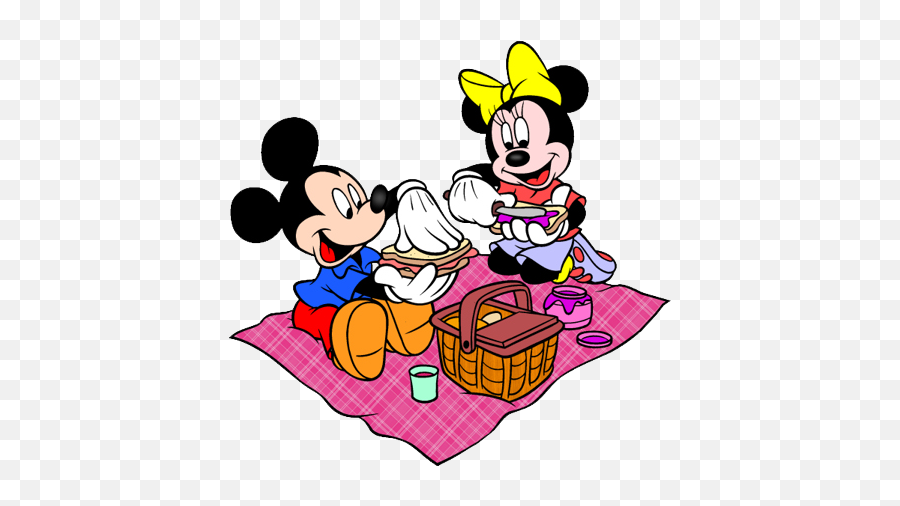 Download Picnic Clipart Mickey Mouse - Mickey And Minnie Minnie And Mickey Mouse Picnic Png,Picnic Png