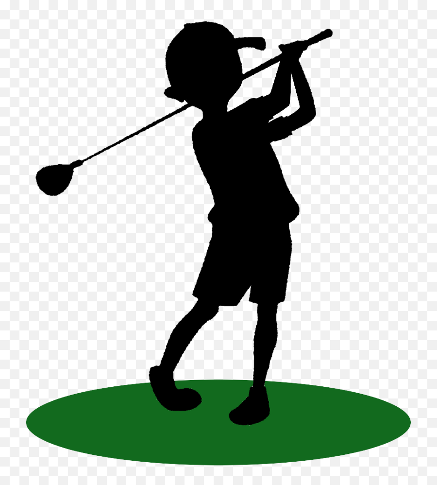 See Here Golf Clip Art Free Downloads - Silhouette Of Child Playing Golf Png,Golfer Transparent
