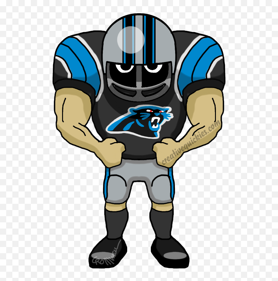 Charlotte North Carolina Panthers - Cartoons Of Your Cartoon Football Player Png,Carolina Panthers Logo Png
