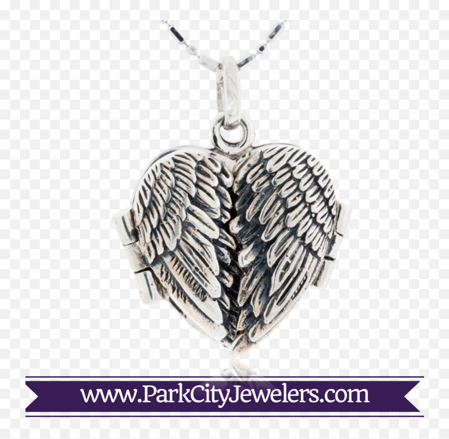 Heart With Wings Png - Angel Wing Locket 1591357 Png Mens Forrert Wedding Band,Angel Wing Png