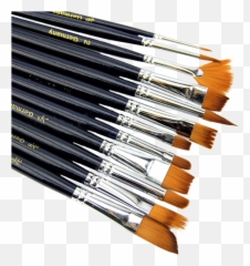 Painting Brush Png - Artist Paint Brush Set Nylon Hair Transparent Brushes Png