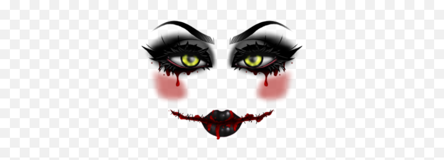 Bloody Clown Makeup - Demon Png,Clown Makeup Png