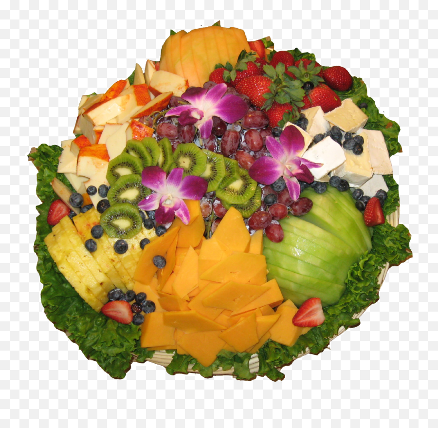Cheese And Fruit Tray Clipped Rev 1 - Fresh Png,Garnish Png