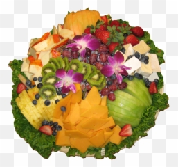Cheese And Fruit Tray Clipped Rev 1 - Fresh Png,Garnish Png