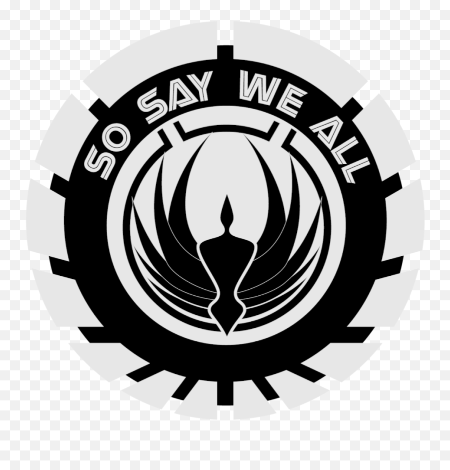So Say We All 0 U2013 Whaddaya Hear Nothing But The Rain - Automotive Decal Png,Battlestar Galactica Logo