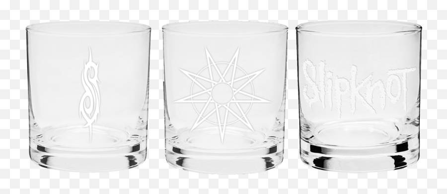 3 Glasses Bundled U2013 Slipknot Official Store - Slipknot Merch Whiskey Glas Png,Whiskey Glass Png