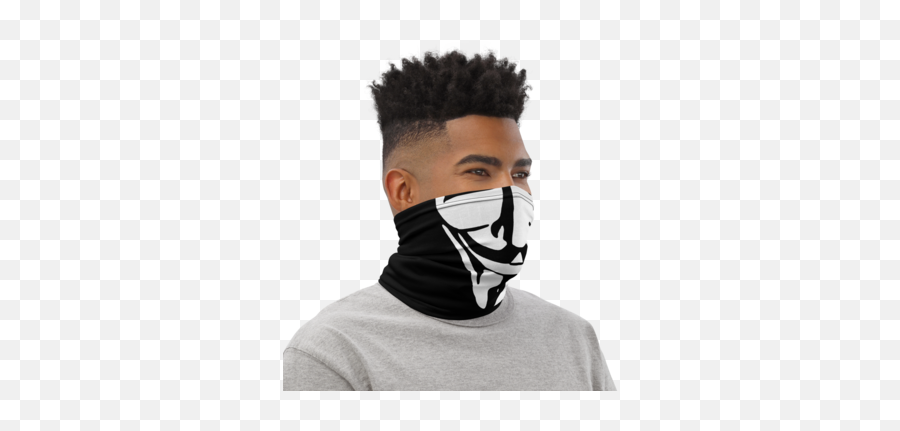 Facemasks U2013 Proud Libertarian - Runes Neck Gaiter Png,Guy Fawkes Mask Transparent