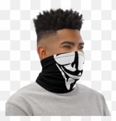 Facemasks U2013 Proud Libertarian - Runes Neck Gaiter Png,Guy Fawkes Mask Transparent