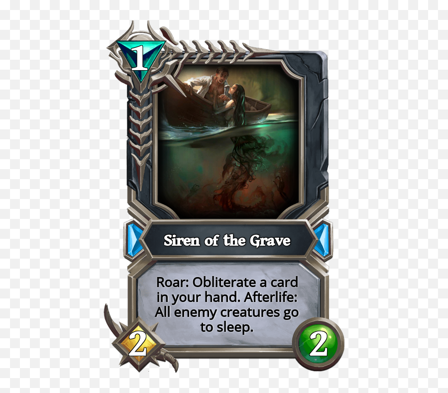 Siren Of The Grave - Rare Death Creature Gods Unchained Friendly Mimic Png,Grave Transparent