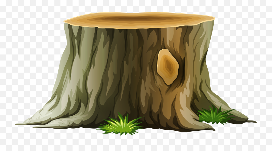 Tree Stump Trunk Clip Art - Cartoon Tree Stump Png,Stump Png